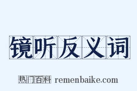 镜听反义词是什么意思的图片